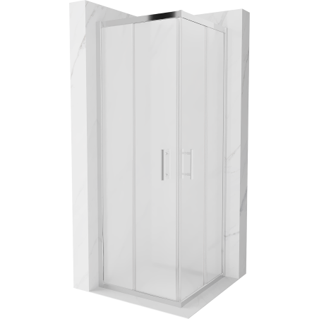 Mexen Rio quadratische Duschkabine 70 x 70 cm, satiniert, Chrom - 860-070-070-01-30