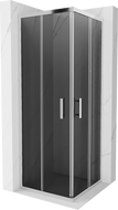 Mexen Rio cabine de douche carrée 70 x 70 cm, graphite, chrome - 860-070-070-01-40