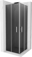Mexen Rio cabine de duche quadrada 70 x 70 cm, grafite, cromado - 860-070-070-01-40