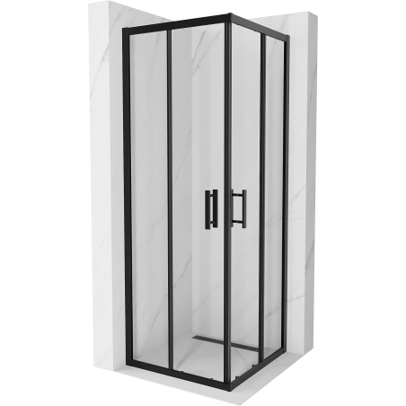 Mexen Rio dušas kabīne kvadrātveida 70 x 70 cm, caurspīdīga, melna - 860-070-070-70-00