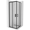 Mexen Rio cabina doccia quadrata 70 x 70 cm, trasparente, nera - 860-070-070-70-00