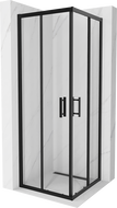 Mexen Rio kvadratna tuš kabina 70 x 70 cm, prozorna, črna - 860-070-070-70-00