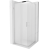 Mexen Rio fyrkantig duschkabin 80 x 80 cm, frostat, krom - 860-080-080-01-30