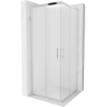 Mexen Rio kvadratna tuš kabina 80 x 80 cm, mat, krom - 860-080-080-01-30