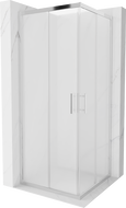 Mexen Rio 80 x 80 cm Square Shower Cabin, Frosted, Chrome - 860-080-080-01-30