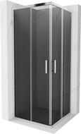 Mexen Rio kvadratna pršna kabina 80 x 80 cm, grafit, krom - 860-080-080-01-40