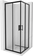 Mexen Rio square shower enclosure 80 x 80 cm, transparent, black - 860-080-080-70-00