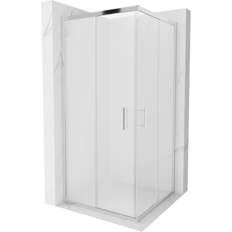 Mexen Rio cabina de ducha cuadrada 90 x 90 cm, escarcha, cromo - 860-090-090-01-30