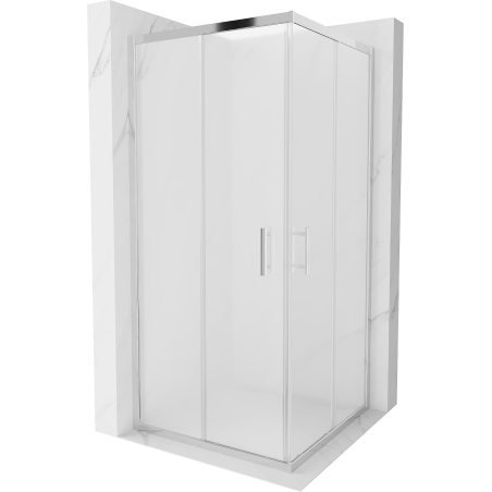 Mexen Rio cabina doccia quadrata 90 x 90 cm, smerigliata, cromo - 860-090-090-01-30