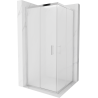 Mexen Rio vierkante douchecabine 90 x 90 cm, ijs, chroom - 860-090-090-01-30