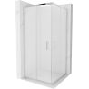Mexen Rio vierkante douchecabine 90 x 90 cm, matglas, chroom - 860-090-090-01-30