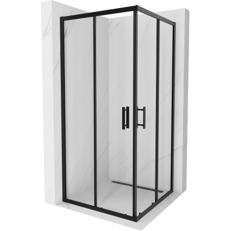 Mexen Rio cabine de duche quadrada 90 x 90 cm, transparente, preta - 860-090-090-70-00
