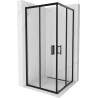 Mexen Rio cabine de douche carrée 90 x 90 cm, transparente, noire - 860-090-090-70-00