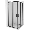 Mexen Rio fyrkantig duschkabin 90 x 90 cm, transparent, svart - 860-090-090-70-00