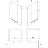 Mexen Lunar-B L Duschflügeltür rechts 140 cm, transparent, gold - 832SL-140-050-50-00-P