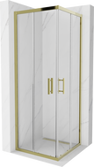 Mexen Rio 70 x 70 cm square shower cabin, transparent, gold - 860-070-070-50-00