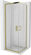 Mexen Rio square shower enclosure 70 x 70 cm, transparent, gold - 860-070-070-50-00