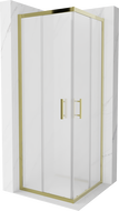 Mexen Rio vierkante douchecabine 70 x 70 cm, matglas, goud - 860-070-070-50-30