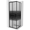 Mexen Rio quadratescht Duschkabinn 70 x 70 cm, schwaarz Sträifen, schwaarz - 860-070-070-70-20