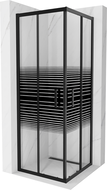 Mexen Rio kvadratna tuš kabina 70 x 70 cm, crne trake, crna - 860-070-070-70-20