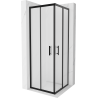 Mexen Rio cabine de duche quadrada 70 x 70 cm, fosco, preto - 860-070-070-70-30