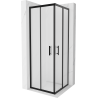 Mexen Rio Square Shower Enclosure 70 x 70 cm, Frosted, Black - 860-070-070-70-30