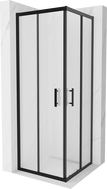 Mexen Rio square shower cabin 70 x 70 cm, frost, black - 860-070-070-70-30