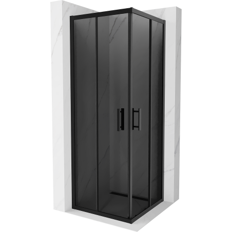 Mexen Rio cabina de ducha cuadrada 70 x 70 cm, grafito, negro - 860-070-070-70-40