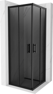 Mexen Rio square shower enclosure 70 x 70 cm, graphite, black - 860-070-070-70-40