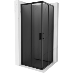 Mexen Rio kabina prysznicowa kwadratowa 80 x 80 cm, grafit, czarna - 860-080-080-70-40