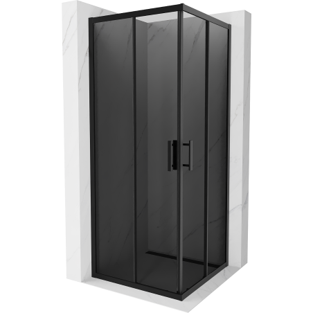 Mexen Rio square shower cabin 80 x 80 cm, graphite, black - 860-080-080-70-40