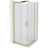 Mexen Rio cabina doccia quadrata 80 x 80 cm, smerigliato, oro - 860-080-080-50-30
