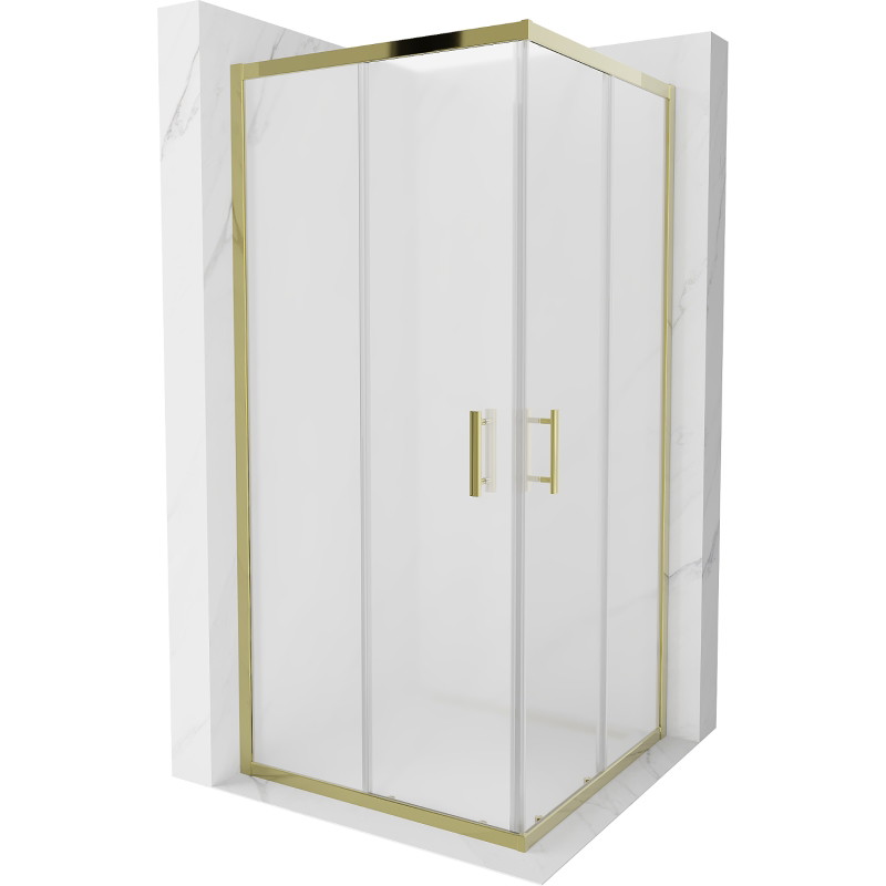 Mexen Rio ruutvormiline dušinurk 90 x 90 cm, härmas, kuldne - 860-090-090-50-30