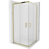 Mexen Rio cabine de douche carrée 90 x 90 cm, givrée, or - 860-090-090-50-30