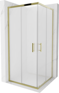 Mexen Rio vierkante douchecabine 90 x 90 cm, matglas, goud - 860-090-090-50-30