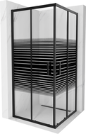 Mexen Rio kvadratna tuš kabina 90 x 90 cm, crne pruge, crna - 860-090-090-70-20