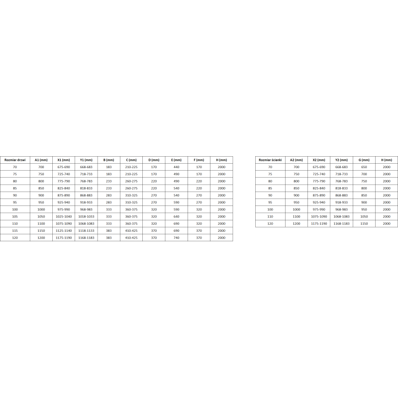 Mexen Mist T cabina doccia a battente sinistra 120 x 75 cm, cornice nera, nero - 8A4T-120-075-70-70-L