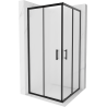 Mexen Rio square shower cabin 90 x 90 cm, frost, black - 860-090-090-70-30