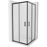 Mexen Rio square shower enclosure 90 x 90 cm, frosted, black - 860-090-090-70-30