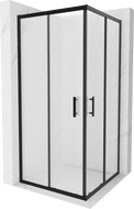 Mexen Rio kvadratna tuš kabina 90 x 90 cm, matirana, črna - 860-090-090-70-30