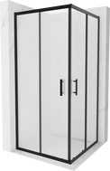 Mexen Rio square shower cabin 90 x 90 cm, frost, black - 860-090-090-70-30