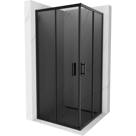 Mexen Rio kvadratisk duschkabin 90 x 90 cm, grafit, svart - 860-090-090-70-40