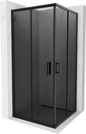 Mexen Rio square shower enclosure 90 x 90 cm, graphite, black - 860-090-090-70-40