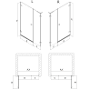 Mexen Lunar-B L porte de douche battante droite 120 cm, transparent, noir - 832SL-120-050-70-00-P