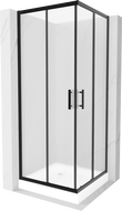 Mexen Rio Square Shower Enclosure 80 x 80 cm, Frosted, Black + Rio Tray, White - 860-080-080-70-30-4510