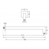 Mexen brazo de ducha de pared 40 cm cromo - 79114-00