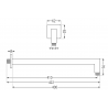 Mexen Wand-Duscharm 40 cm Chrom - 79114-00