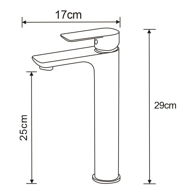 Mexen Alfa grifo de lavabo alto, negro/cromo - 745710-71