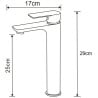 Mexen Alfa robinet de lavabo haut, noir/doré - 745710-75