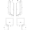 Mexen Lunar Duschdrehtür links 115 cm, transparent, schwarz - 834-115-000-70-00-L